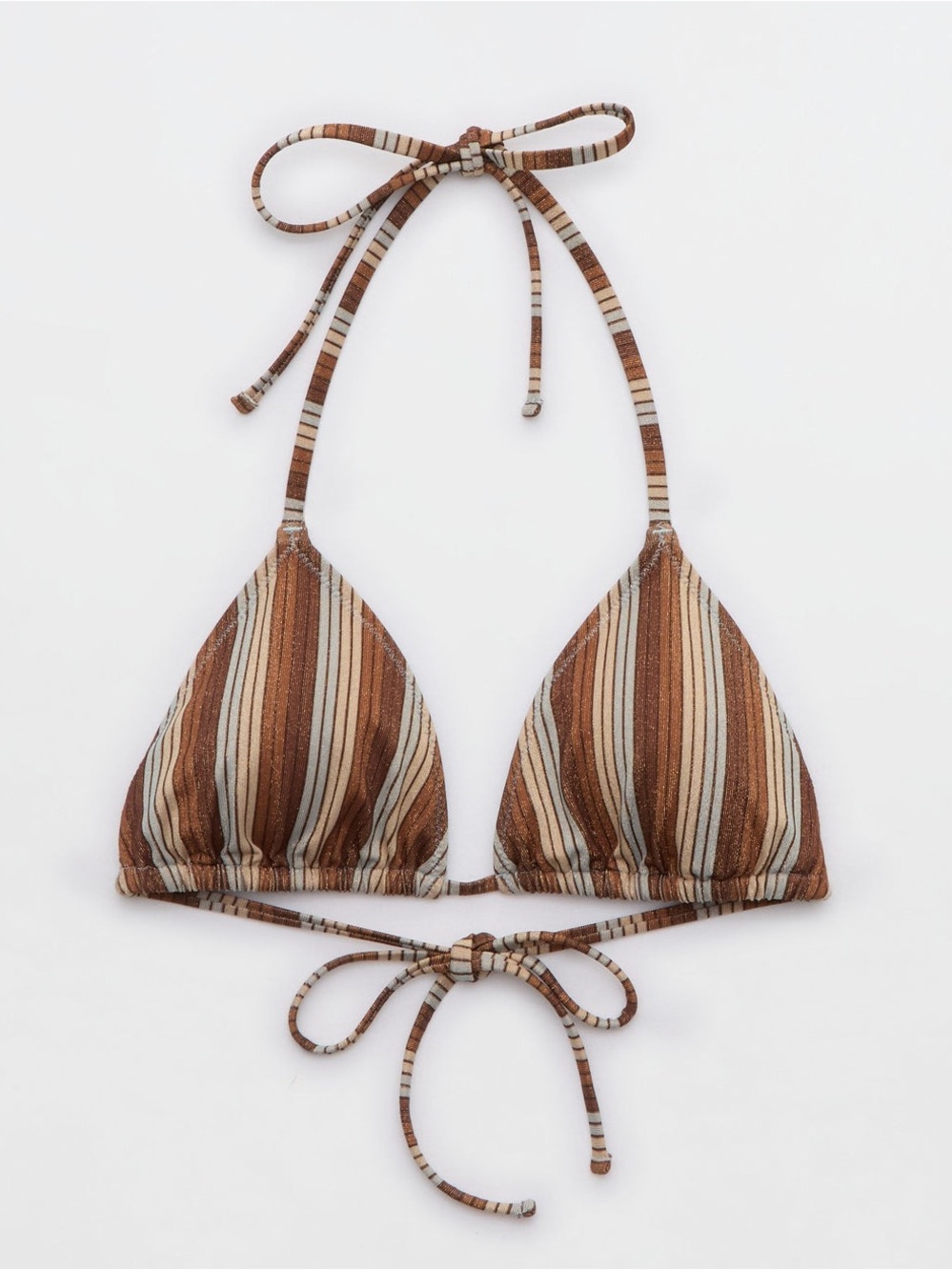 Aerie Vintage Sparkle Stripe Bikini Set (Top + Bottoms)